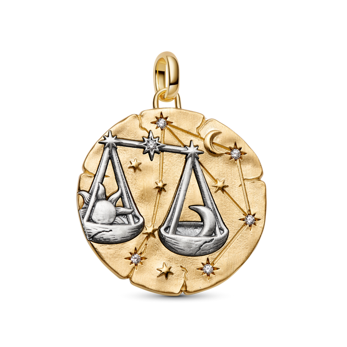 Pandora Libra Zodiac Oversized Medallion Charm