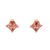 Channel Set Cubic Zirconia Studs in Rose Gold