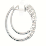 9 CARAT WHITE GOLD DIA HUGGIE .50 CARAT