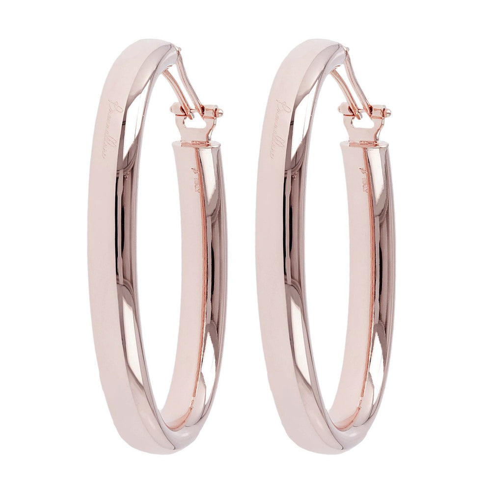 Bronzallure Purezza Oval Hoop Earrings