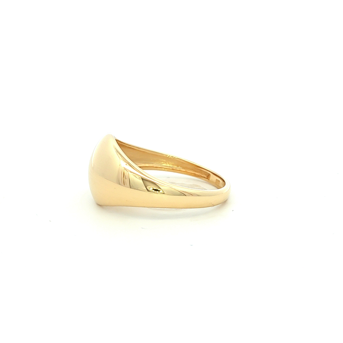 Plain Med Dome Ring in Yellow Gold