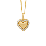 Ellani Heart Pendant Set with Cubic Zirconias