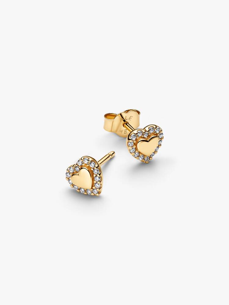 Pandora Heart Halo Stud Earrings