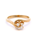 Diamond Cluster Ring in Yellow Gold