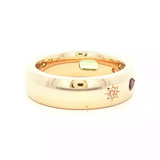 Morganite, Blue Topaz and Pink Tourmaline Dress Ring in Yellow Gold