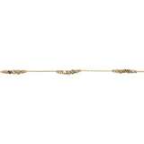 9K Chain & Diamond Cut Ball Necklace