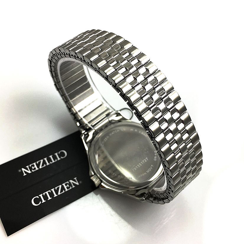 Gents Chrome Day Date Watch with Stretch Band BF5000-94A