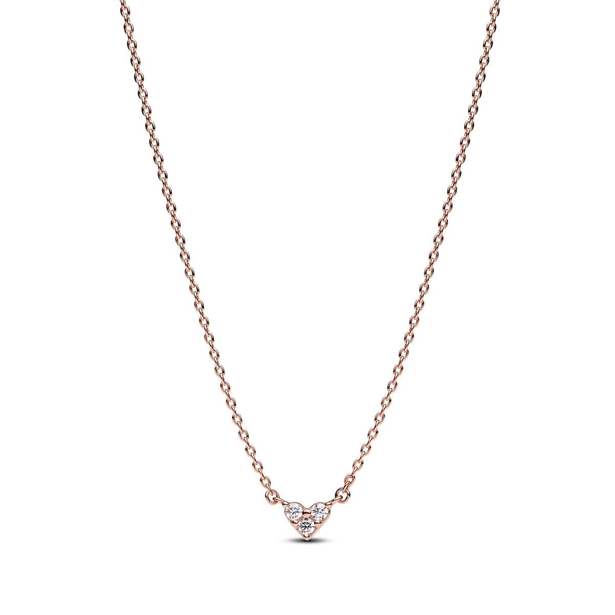 Pandora Triple Stone Heart Collier Necklace