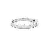Diamond Princess Cut Channel Set Curved Eternity Ring in White Gold