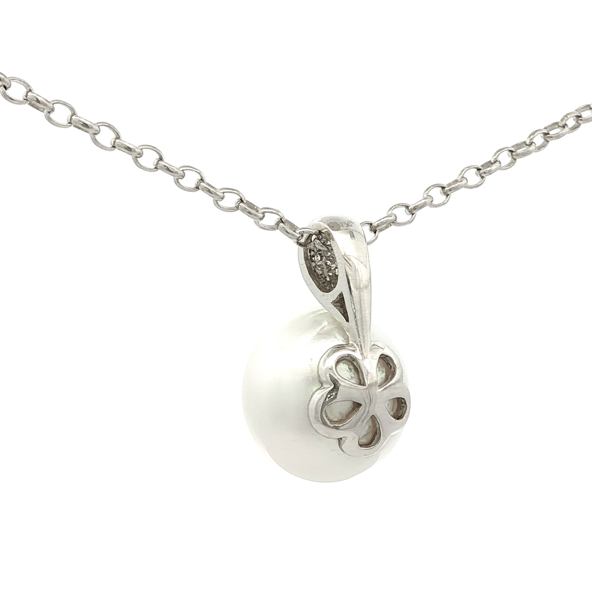 South Sea Pearl and Diamond Set Pendant in White Gold