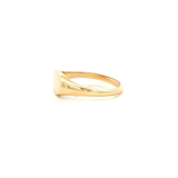 Horizontal Oval Signet Dress Ring in Yellow Gold