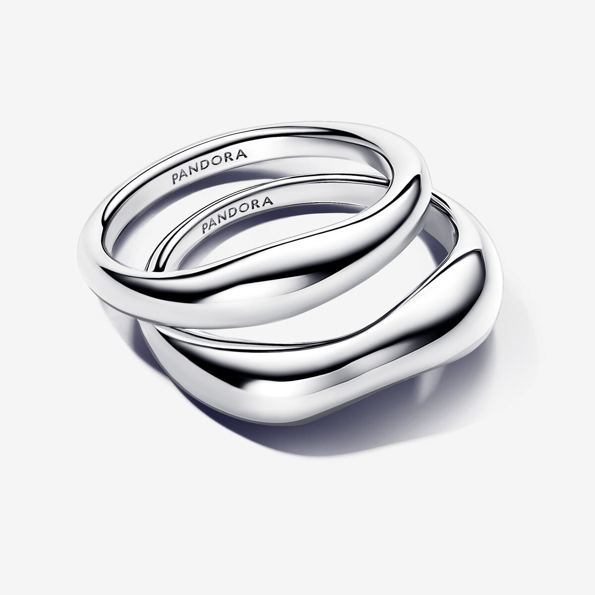 Pandora Organically Shaped Stacking Rings