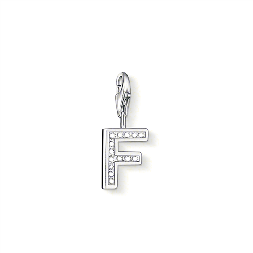 Thomas Sabo Charm Club Cubic Zirconia Letter 'F' Charm