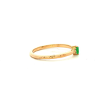 Pear Emerald Dress Ring in Yellow Gold