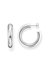Thomas Sabo Chunky Hoop Earrings Medium Silver