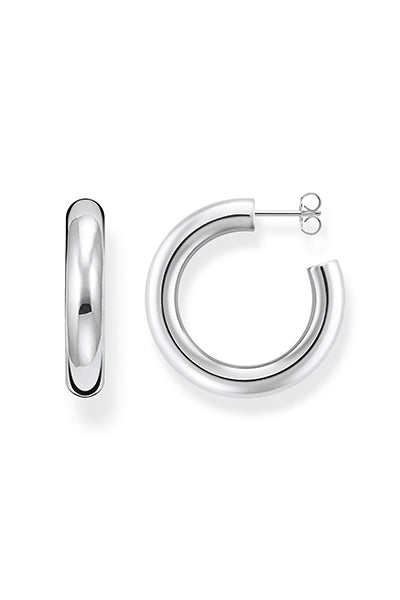 Thomas Sabo Chunky Hoop Earrings Medium Silver