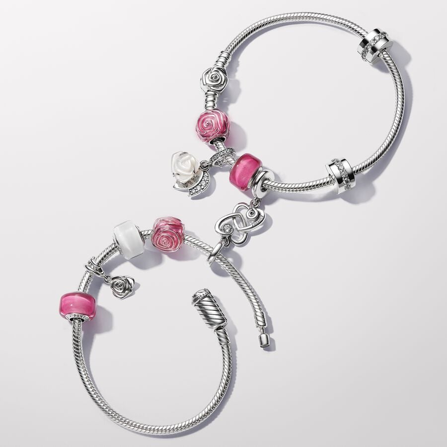 Pink Rose in Bloom Charm
