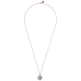 Bronzallure Pave Disc Necklace