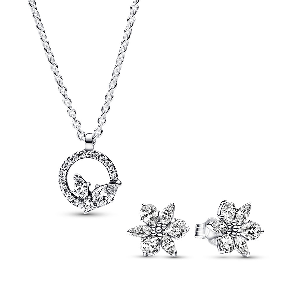 Pandora Herbarium Necklace and Earring Gift Set
