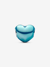 Pandora Metallic Sky Blue Heart Charm