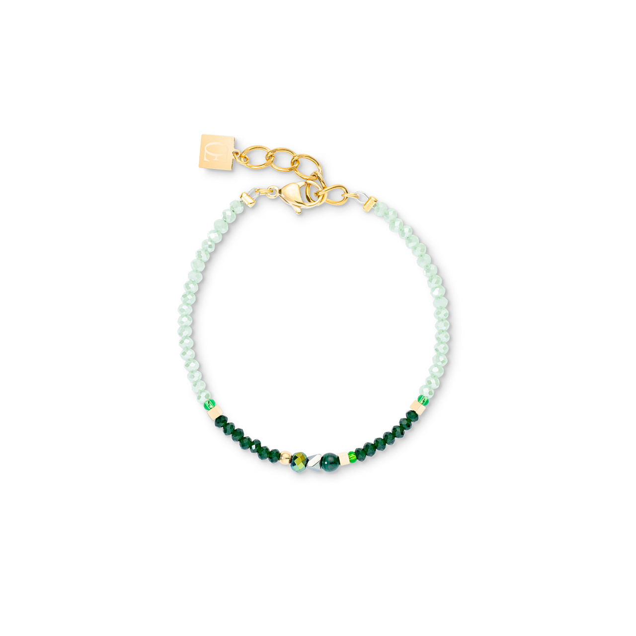 Bracelet Amulet Glamorous Green Gold