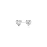 Ania Haie Pavé Heart Stud Earrings
