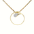 Diamond Circle Pendant Set in Yellow Gold