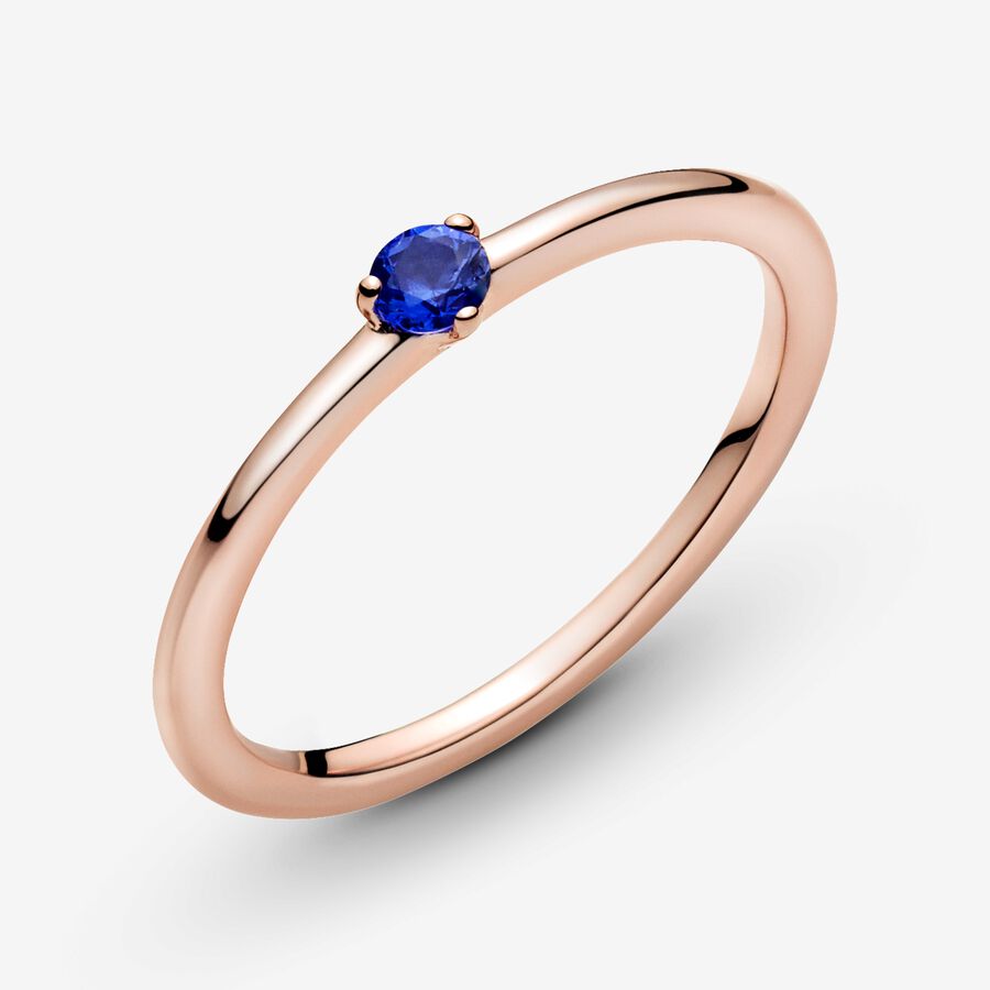 Stellar Blue Solitaire Ring