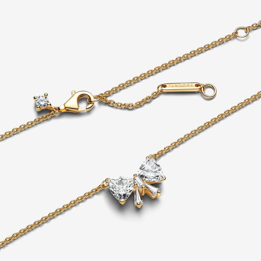 Sparkling Bow Necklace