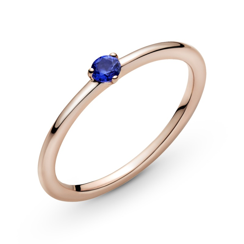 Stellar Blue Solitaire Ring