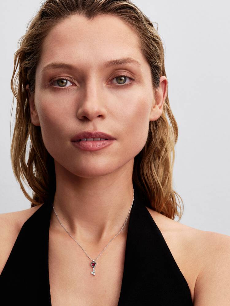 Pandora Elevated Heart Key Collier Necklace