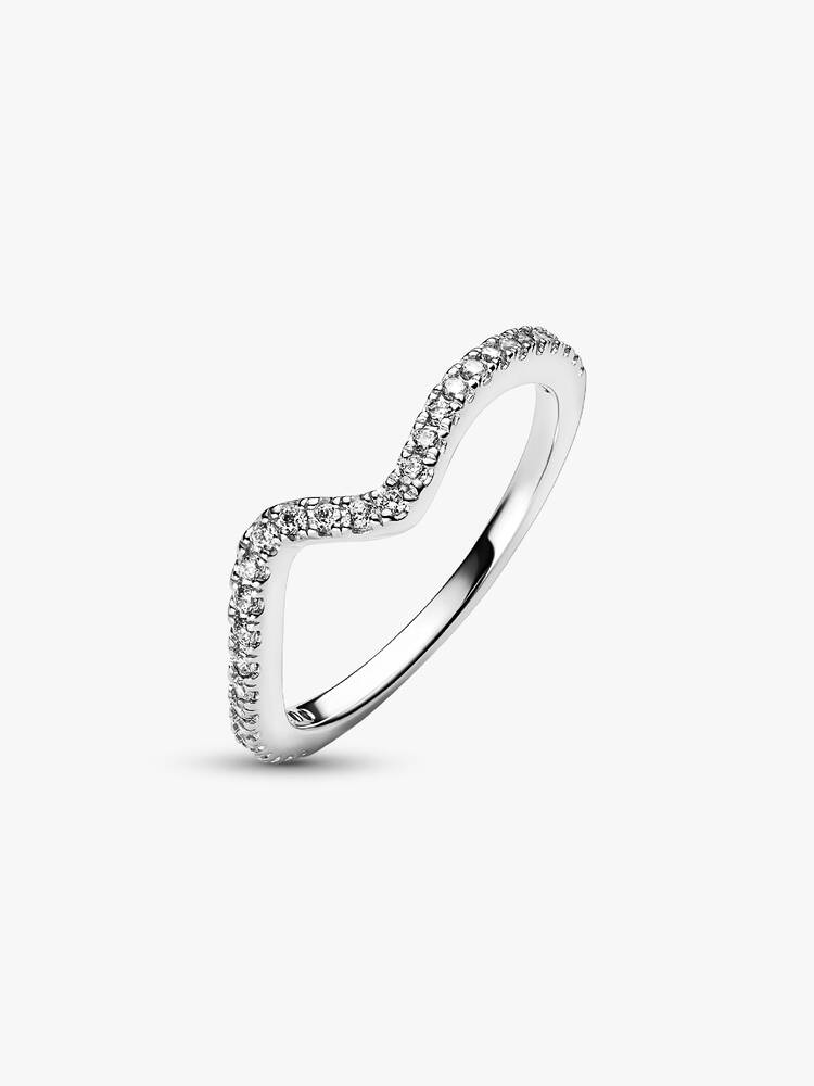 Pandora Sparkling Wave Ring