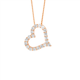 Ellani Open Heart on Angle Pendant