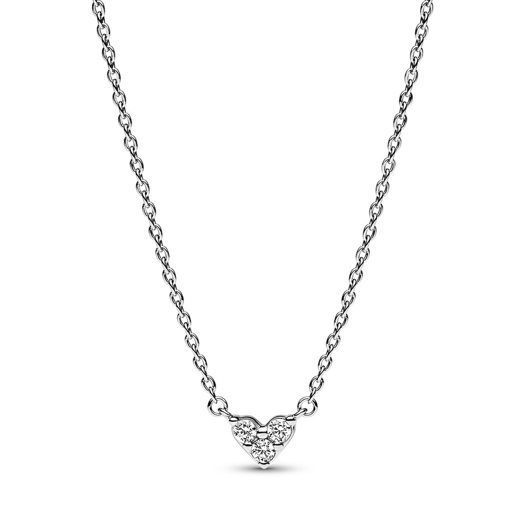 Pandora Triple Stone Heart Collier Necklace