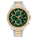 Tommy Hilfiger Two-Tone Steel Green Dial Multi-function Men's Watch