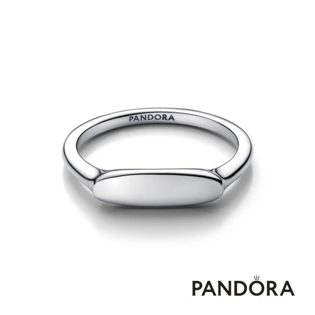 Engravable sterling silver ring