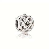 Infinite Love Openwork Silver Charm