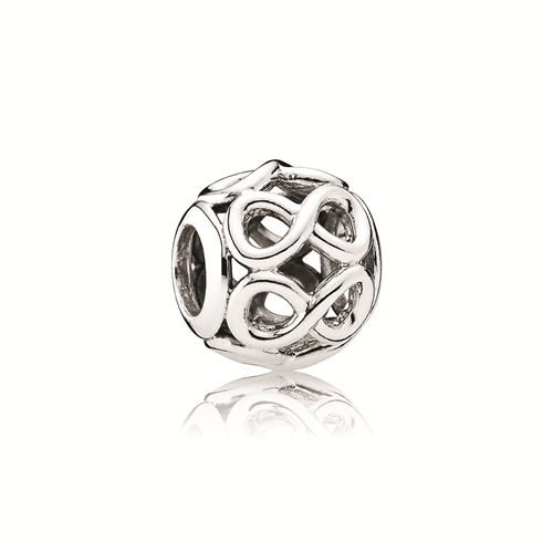 Infinite Love Openwork Silver Charm