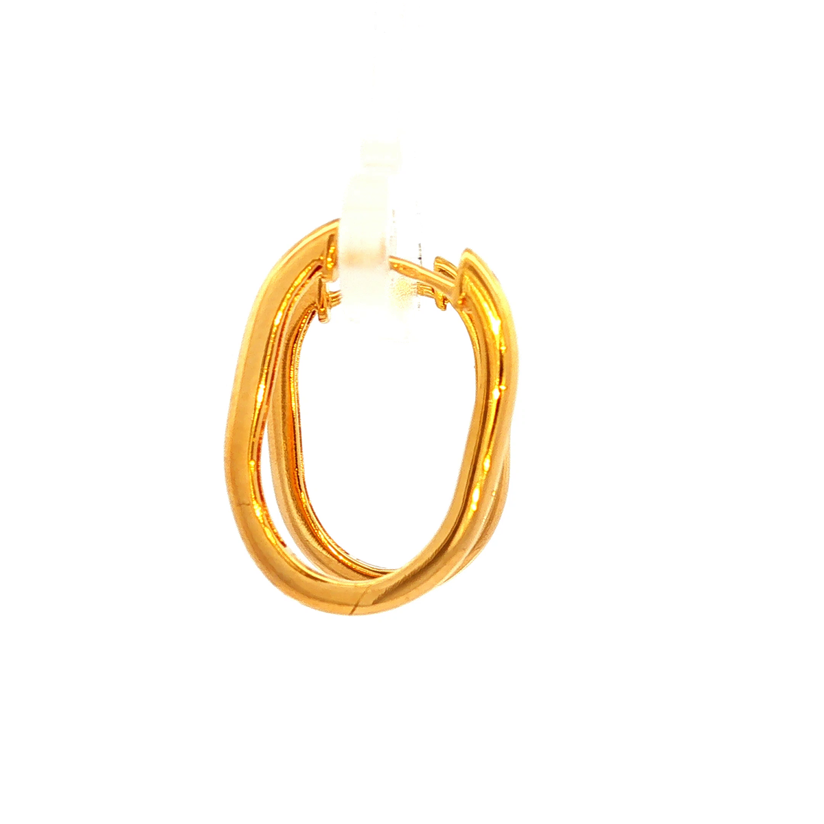 Hinged Hoop Earrings in Yellow Gold