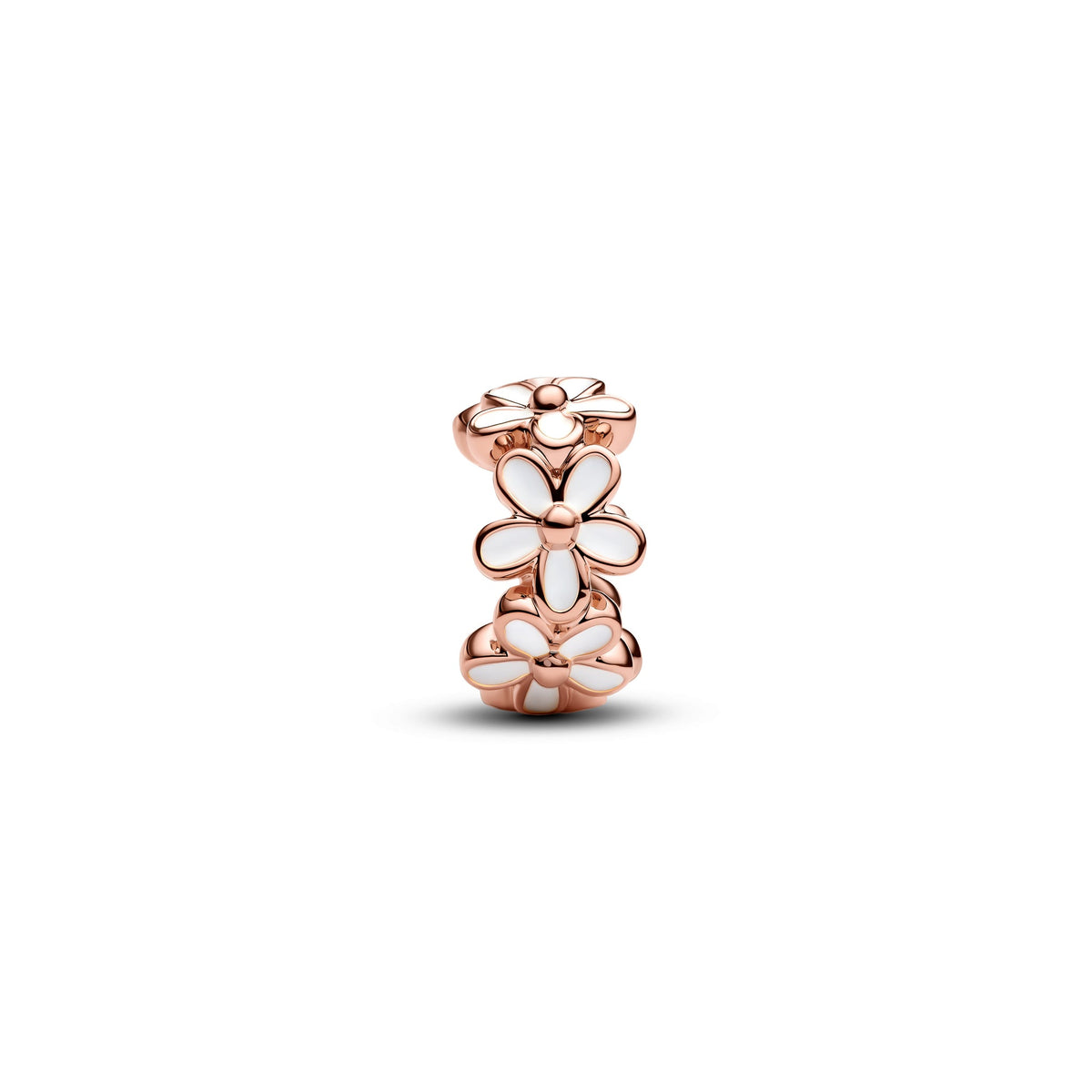 Pandora White Daisy Flower Spacer Charm