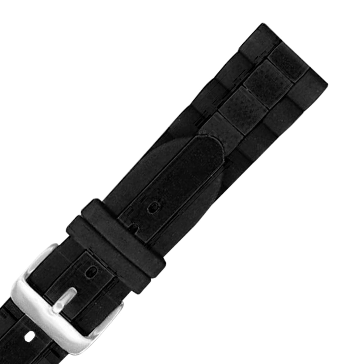 Hadley Roma MS3344 Black Genuine Silicone Men's Diver Watch Strap