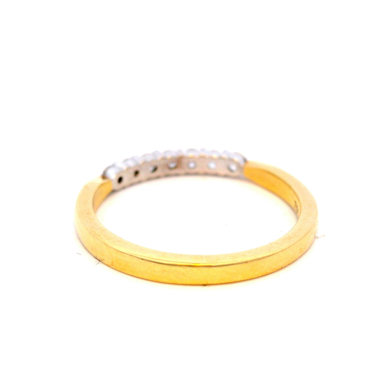 Diamond Set wedding Band in Yellow Gold