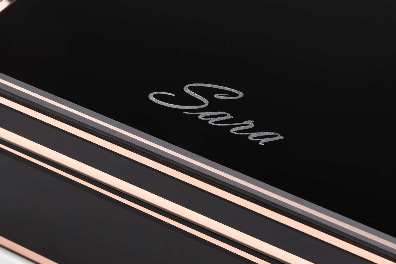 Sara Black Medium Jewellery Box