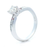 White and Pink Argyle Engagement Ring in White Gold