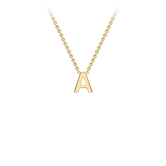 9ct Yellow Gold Petite Initial Necklace - Z