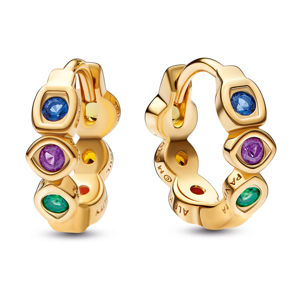 Pandora Marvel The Avengers Infinity Stones Hoop Earrings