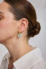 Ania Haie Gold Hollow Amazonite Organic Pebble Drop Earrings