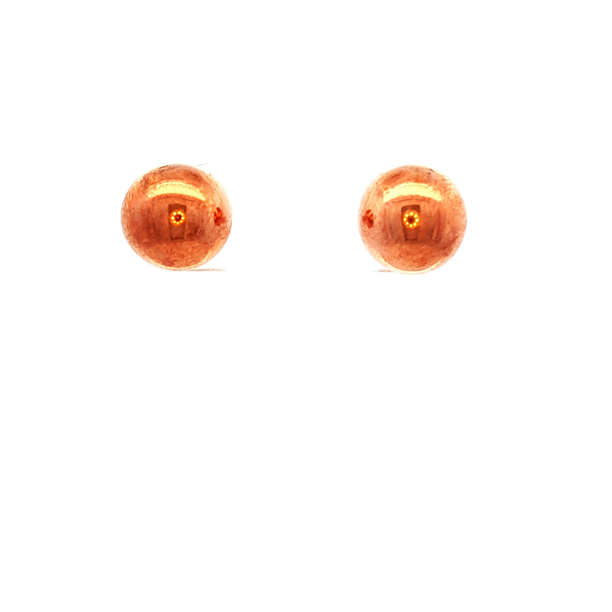 Heavy Ball Studs in Rose Gold
