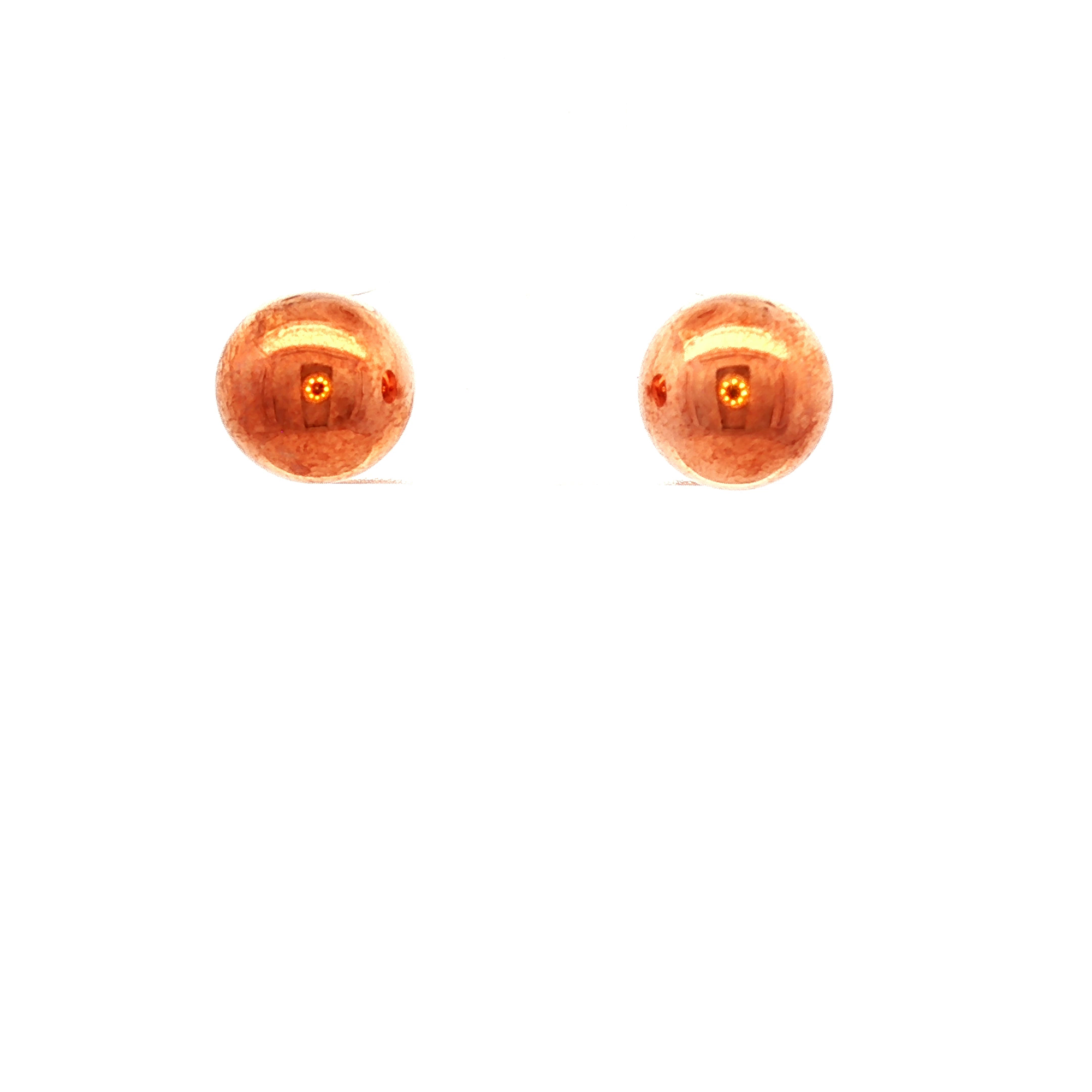 Heavy Ball Studs in Rose Gold