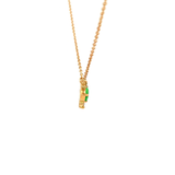 Pear Emerald Necklace in Yellow Gold